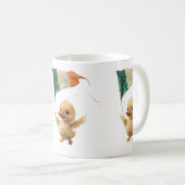 Duckling Flug an einem irischen Flaggenkittel Kaffeetasse (VorderseiteRechts)