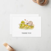Duckling Igel und Schmetterling Danke, Notenecard Mitteilungskarte (Vorderseite/Rückseite Beispiel)