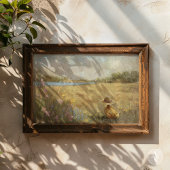 Duckling in Hutmalerei Rustikale Seenlandschaft Poster