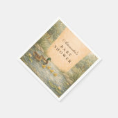 Duckling Pond Baby Shower Serviette (Ecke)