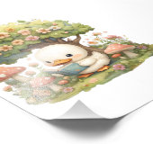 Duckling Reading Under a Tree - Whimsical and Rela Fotodruck (Ecke)