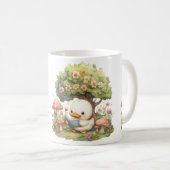 Duckling Reading Under a Tree - Whimsical and Rela Kaffeetasse (VorderseiteRechts)