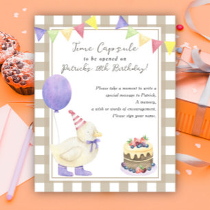 Duckling Time Kapsel 1. Geburtstag geschlechtsneut Poster