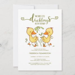 Duckling Twins Kinderdusche Einladung