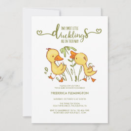 Duckling Twins Kinderdusche Einladung