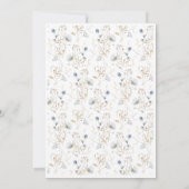 Duckling Wildblume Blumendusche Einladung (Rückseite)