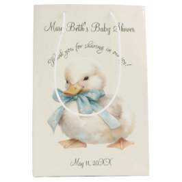 Duckling with Ribbon Baby Shower Mittlere Geschenktüte