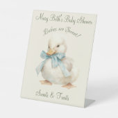 Duckling with Ribbon Baby Shower Sweets & Treats Sockelschild (Vorderseite)