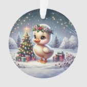 Duckling with Wreath & Starry Tree Ornament (Vorderseite)