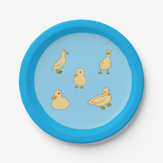 Ducklings Babydusche Teller (Vorderseite)