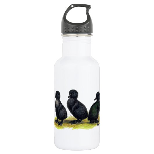 Ducklings Black Cayuga Trinkflasche (Vorderseite)