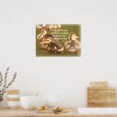 Ducklings Christliches Poster (Küche)