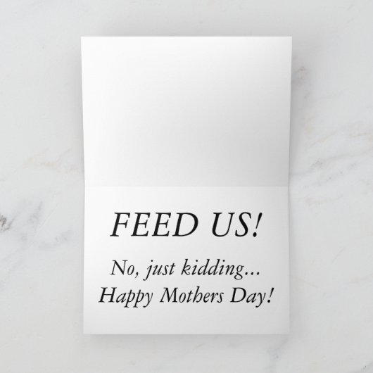 Ducklings Funny Mothers Day Card Karte (Innenseite)