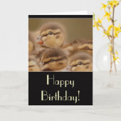 Ducklings Geburtskarte Karte (Gelbe Blume)