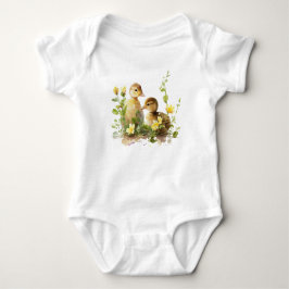 Ducklings mit gelben Blumen Baby Strampler