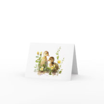 Ducklings mit gelben Blumen BLANK