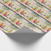 Ducklings mit Strandspielzeug Geschenkpapier (Ecke)