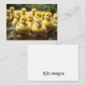 Ducklings-Uhr Mitteilungskarte (Vorne/Hinten)