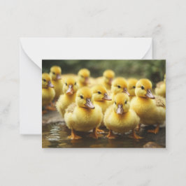 Ducklings-Uhr Mitteilungskarte