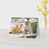 Ducklings und Kitten Karte (Gelbe Blume)