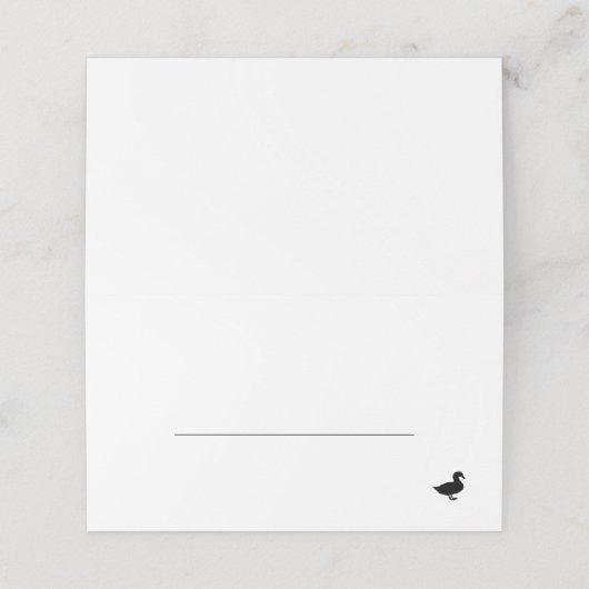 Duckmahlzeit Platzkarte (Außenseite Aufgefaltet)