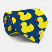 Duckmuster in coolem blauen Teich Krawatte (Gerollt)