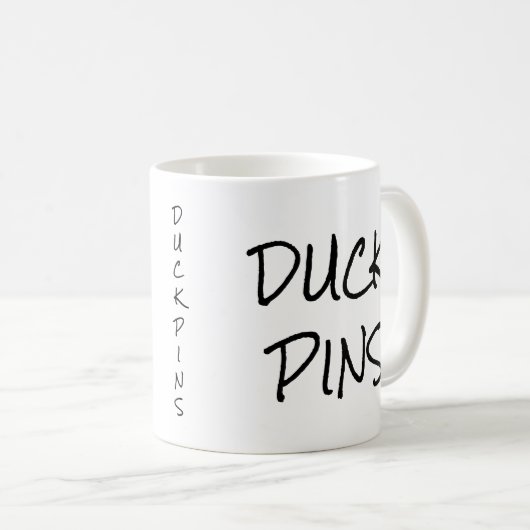 Ducknadeln-Tasse Kaffeetasse (VorderseiteRechts)