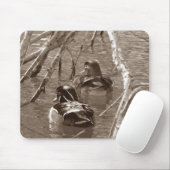 Duckparade aus Holz in Sepia Mousepad (Mit Mouse)