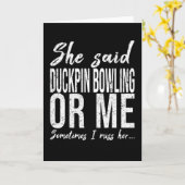 Duckpin Bowling Karte (Gelbe Blume)