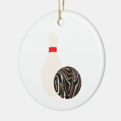 Duckpin Bowling Keramik Ornament (Links)