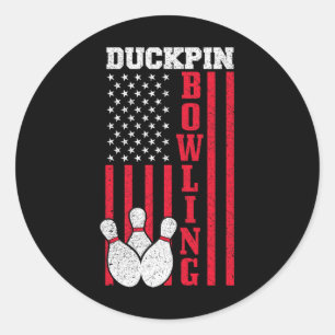 Duckpin Bowling Runder Aufkleber