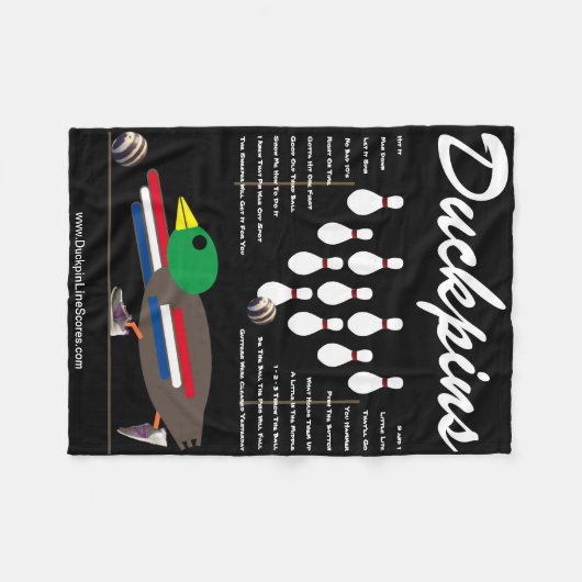 DUCKPINS Fleece-Blanket mit OneLiners Fleecedecke (Vorderseite (Horizontal))
