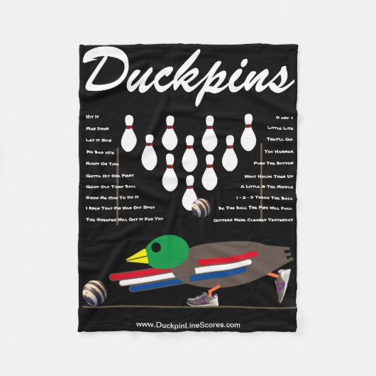 DUCKPINS Fleece-Blanket mit OneLiners Fleecedecke (Vorderseite)