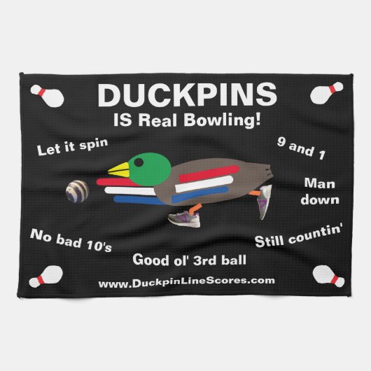 Duckpins IS Real Bowling - Handtuch (Horizontal)