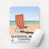Duckpool Beach Cornwall Reiseplakat Mousepad (Mit Mouse)