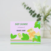 Ducks and Greenery Baby Shower Einladung (Stehend Vorderseite)
