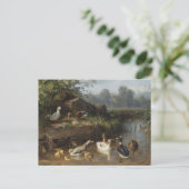 Ducks by Stream by Carl Jutz Postkarte (Stehend Vorderseite)
