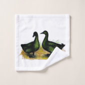 Ducks:  Cayuga Pair Badhandtuch Set (Waschlappen)