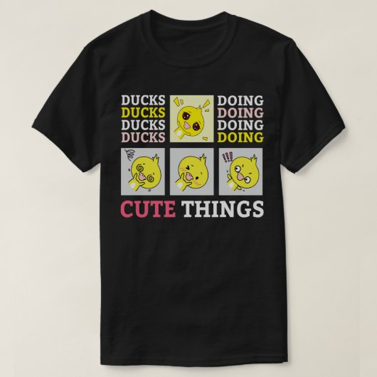 Ducks Doing Niedlich Dinge lustige Entendesigns T-Shirt (Design vorne)