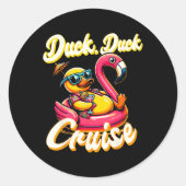 Ducks Duck Duck Cruise Family Vacation Ru Runder Aufkleber (Vorderseite)