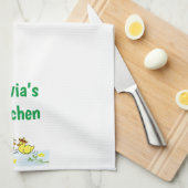 Ducks Floral Kitchen Handtuch (Viertel Falte)