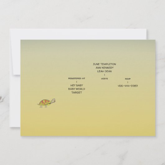 Ducks & Gator Cartoon Kinderdusche Einladung (Rückseite)