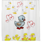 Ducks Herzduschvorhang Duschvorhang (Vorderseite)