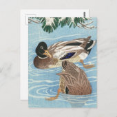 Ducks im Qater von Ohara Koson Postkarte (Vorne/Hinten)