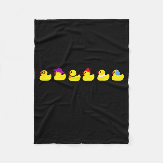 Ducks In A Row Funny Pun Dad Joke Cute Humor Rubbe Fleecedecke (Vorderseite)