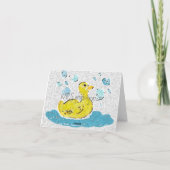 Ducks in Blasen - GIFT Hinweis Dankeskarte (Rückseite)