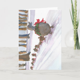 ducks in boston common during the winter holidays feiertagskarte