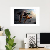 Ducks in Flight Poster (Heimbüro)