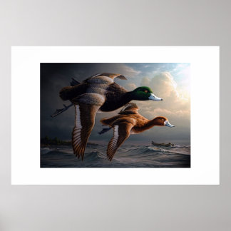 Ducks in Flight Poster