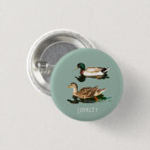 Ducks mallards essbare Zuckerguss Runden Button (Vorne & Hinten)